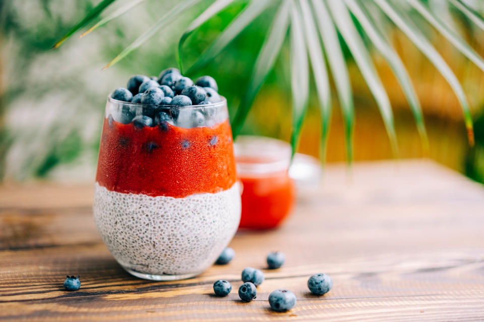 Chia Pudding With Berries.