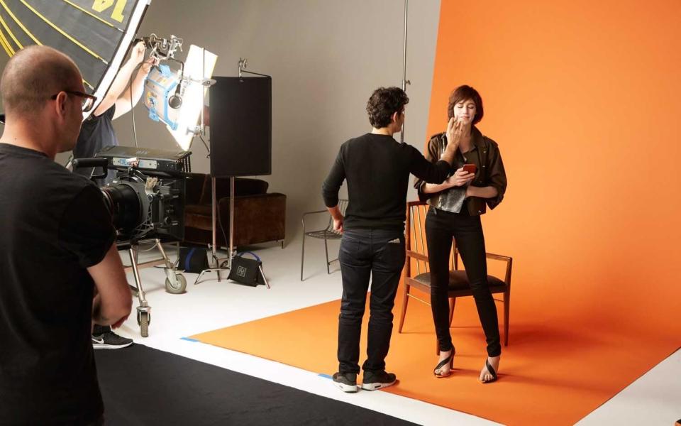 Charlotte Gainsbourg on set with Nars - Credit: Nars