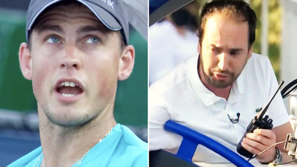 Vasek Pospisil, pictured here ranting to the chair umpire at the Miami Open.