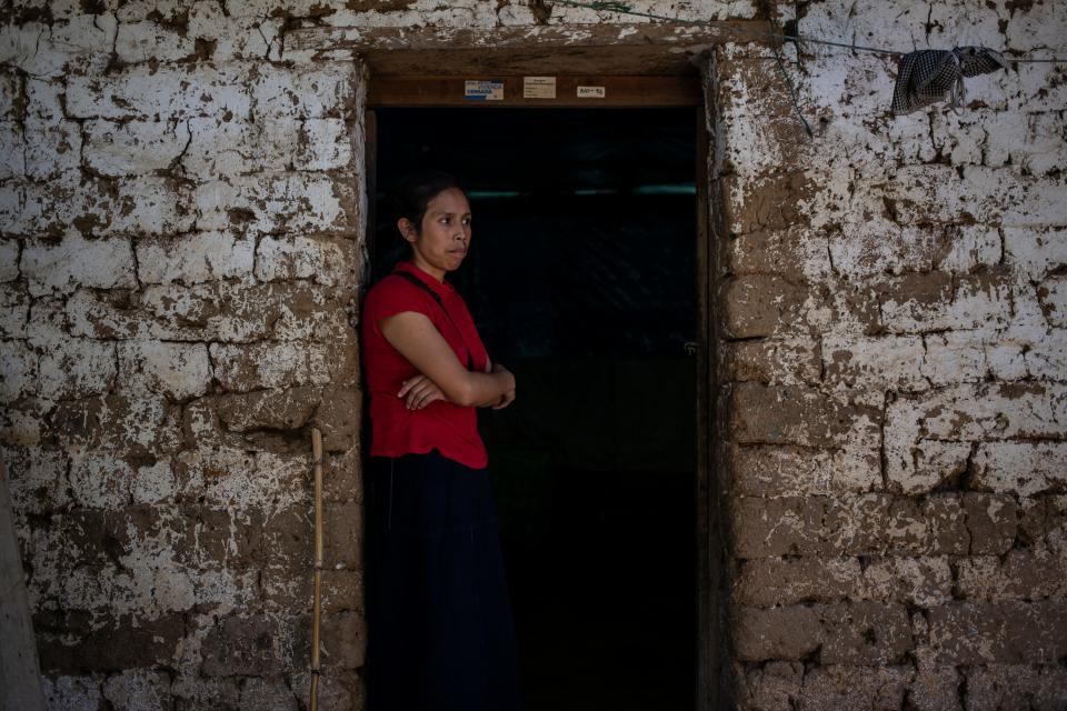 Ingrid Tomás, the eldest sister of Marvin Tomás, who was killed in Tamaulipas, Mexico. She lives in Comitancillo, Guatemala.