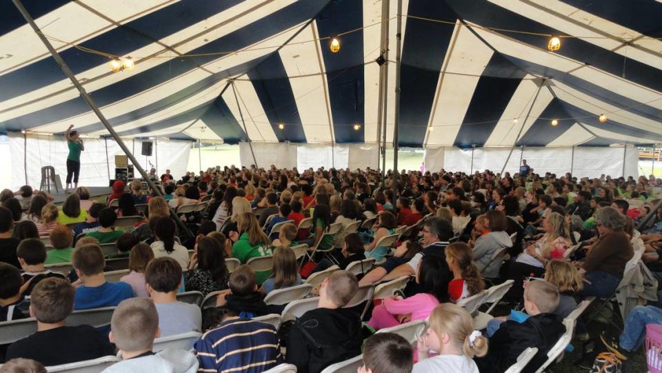 Two tents at the Twin Knobs Recreational Area in the Daniel Boone National Forest set the stage for the annual Cave Run Storytelling Festival.