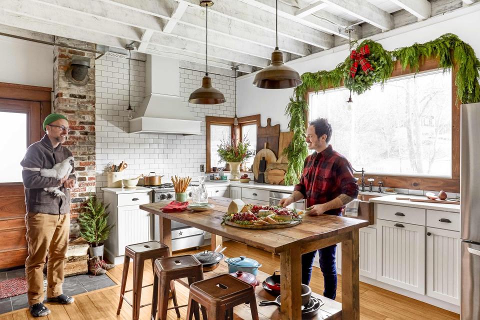 Picture Window Christmas Kitchen