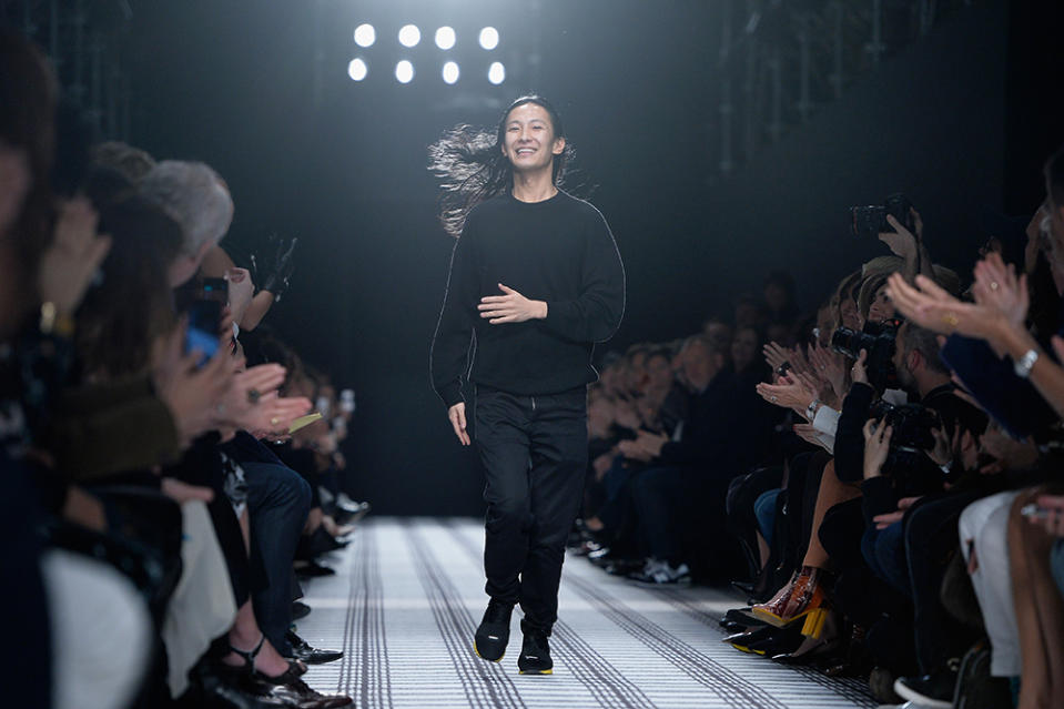 PARIS, FRANCE - MARCH 06:  Designer Alexander Wang walks the runway after the Balenciaga show as part of the Paris Fashion Week Womenswear Fall/Winter 2015/2016 on March 6, 2015 in Paris, France.  (Photo by Pascal Le Segretain/Getty Images)