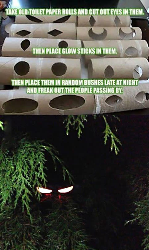 Creepy eyes in the bushes