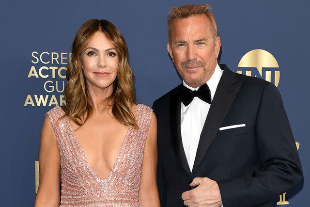 <p>Axelle/Bauer-Griffin/FilmMagic</p> Christine and Kevin Costner attend the SAG Awards on Feb. 27, 2022, in Santa Monica, California