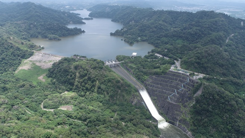 鯉魚潭水庫空拍圖。水利署提供