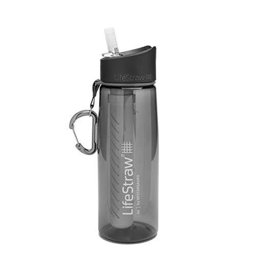 LifeStraw Go Water Filter Bottle with 2-Stage Integrated Filter Straw for Hiking, Backpacking,…