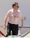 <p>Matthew Perry soaks up the sun during a vacation with friends in Mexico. The TV star, who recently revealed he has a recurring nightmare about filming a new series of sitcom Friends, was spotted shirtless catching some rays by the pool in Los Cabos on July 22, 2017. Perry’s weight has drastically fluctuated over the years and he went to rehab in 1997 and 2001 – while playing Chandler Bing on Friends – for prescription drug addiction. Photos Shot on July 22 2017<br> Photo: Clasos.com/ Splash News) </p>