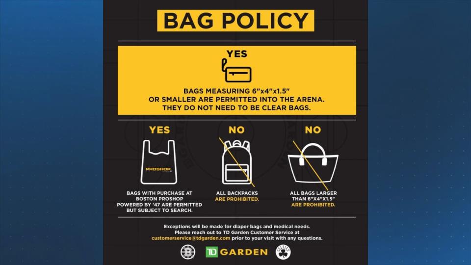TD Garden implements new bag policy, technology screening