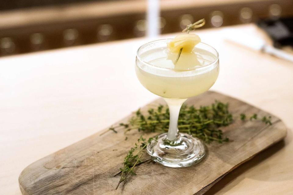 PHOTO: Spice things up with this ginger, lemon and mezcal 'smokeshow' cocktail.  (The Botanist Gin)