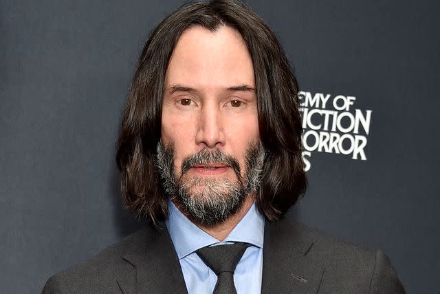 <p>Gregg DeGuire/Variety via Getty</p> Keanu Reeves at the 51st Annual Saturn Awards on Feb. 4
