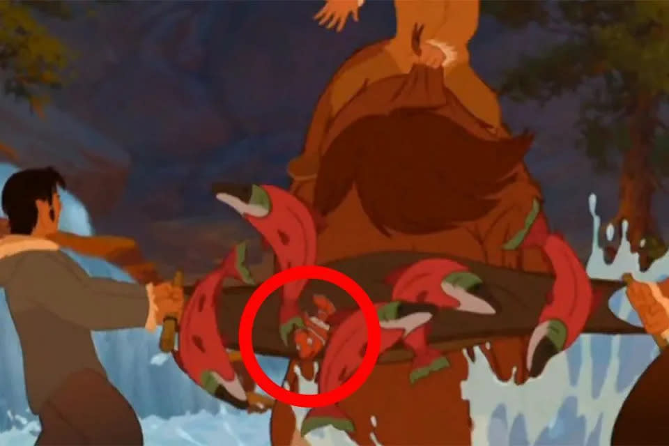 A tiny Nemo pops in Brother Bear. (Disney)