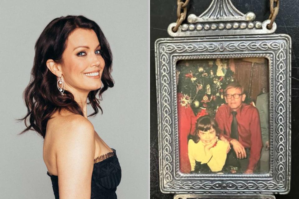 <p>Bellamy Young</p> Bellamy Young and her late father