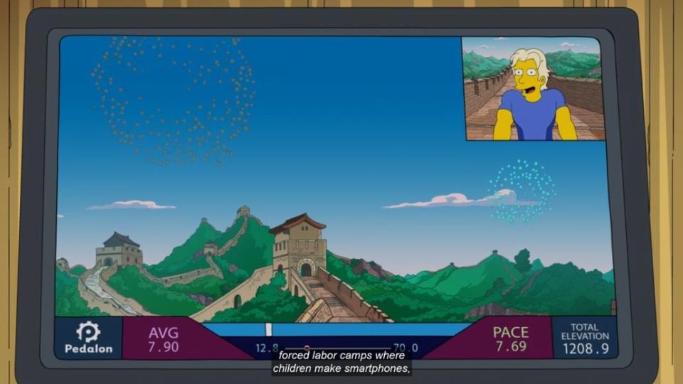 simpsons china forced labor camps reference removed disney+ hong kong