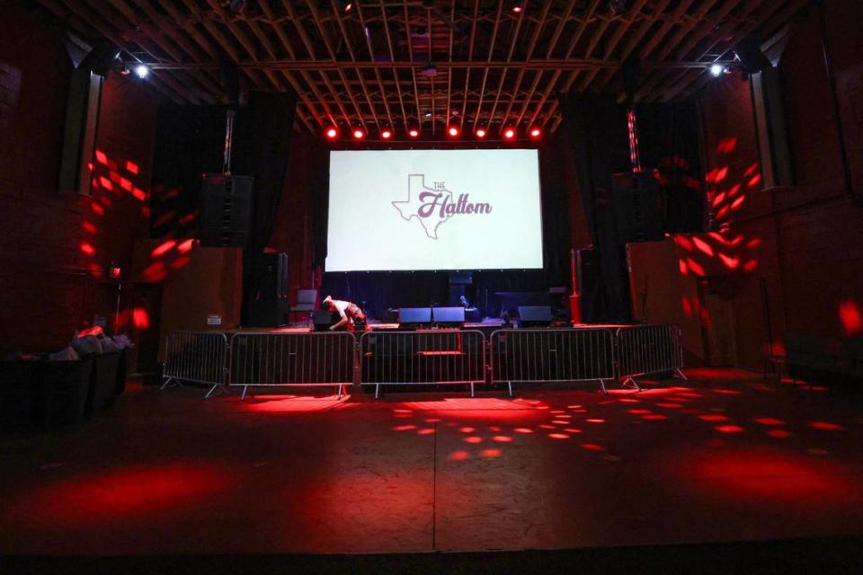 The main theater room is turned into a live performance venue for concerts at the Haltom Theater in Haltom City, Texas on Saturday, July 29, 2023.