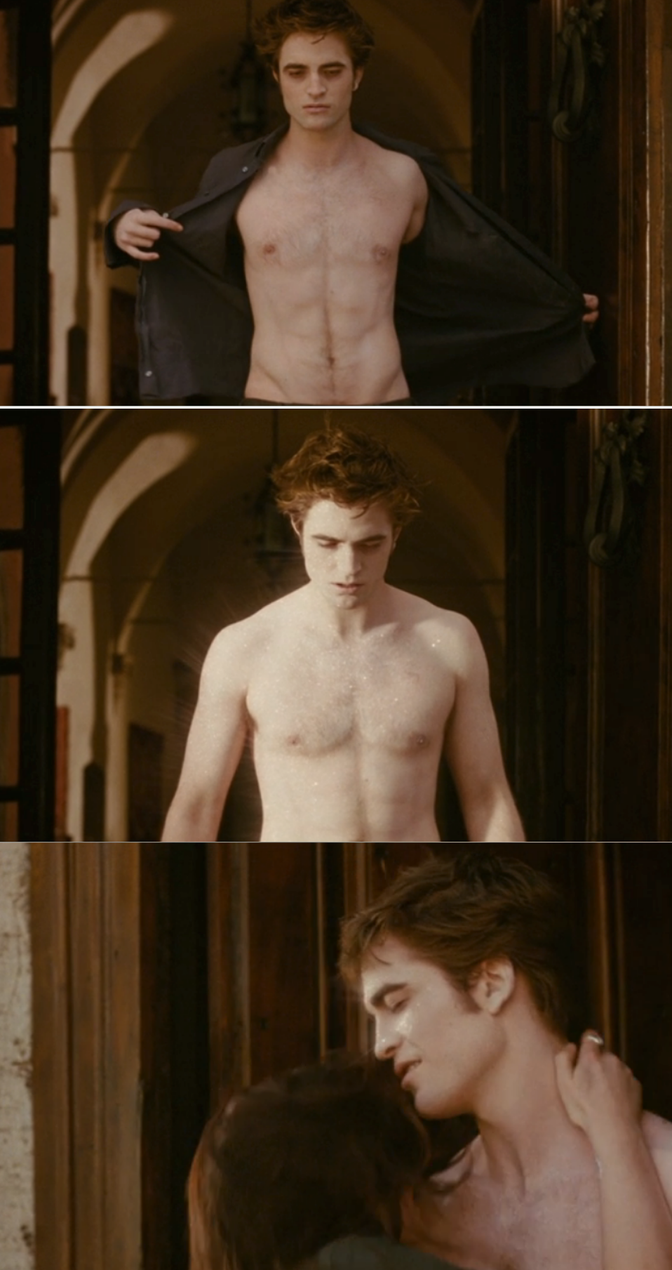 Shirtless Edward and Bella