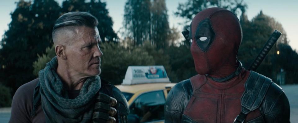 Josh Brolin as Cable and Ryan Reynolds as Deadpool in "Deadpool 2."