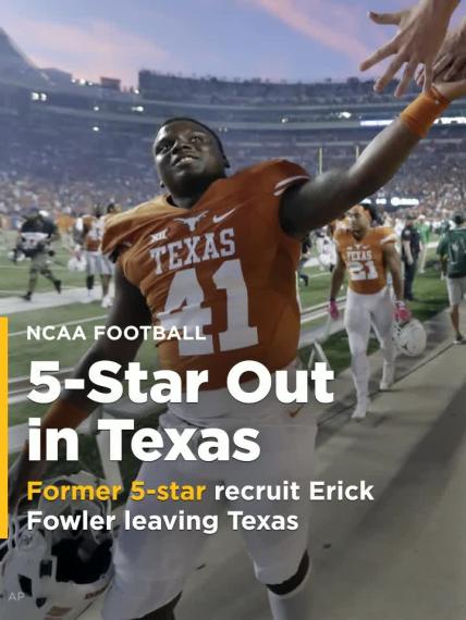 Former 5-star recruit Erick Fowler leaving Texas