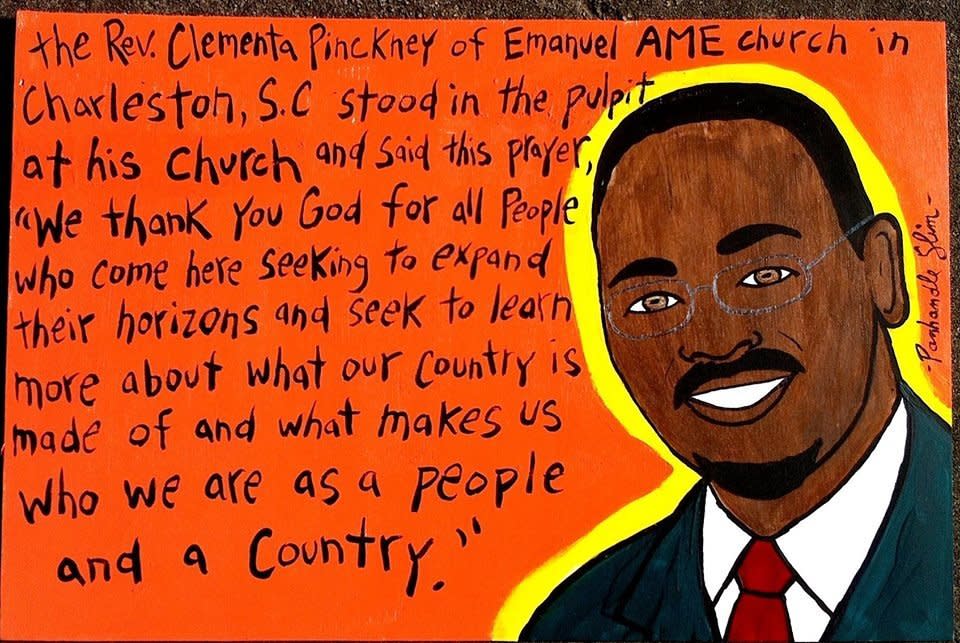 From designers and dancers in Charleston’s tight-knit creative community to musicians who live hundreds of miles away, artists have addressed the racist attack at Emanuel AME Church, a historic black institution, that killed nine residents of their city.   Their work (<a href="http://www.huffingtonpost.com/2015/06/27/art-charleston-church_n_7654802.html" target="_blank">see more here</a>) shows how art helps us survive and strengthen amid tragedy.  