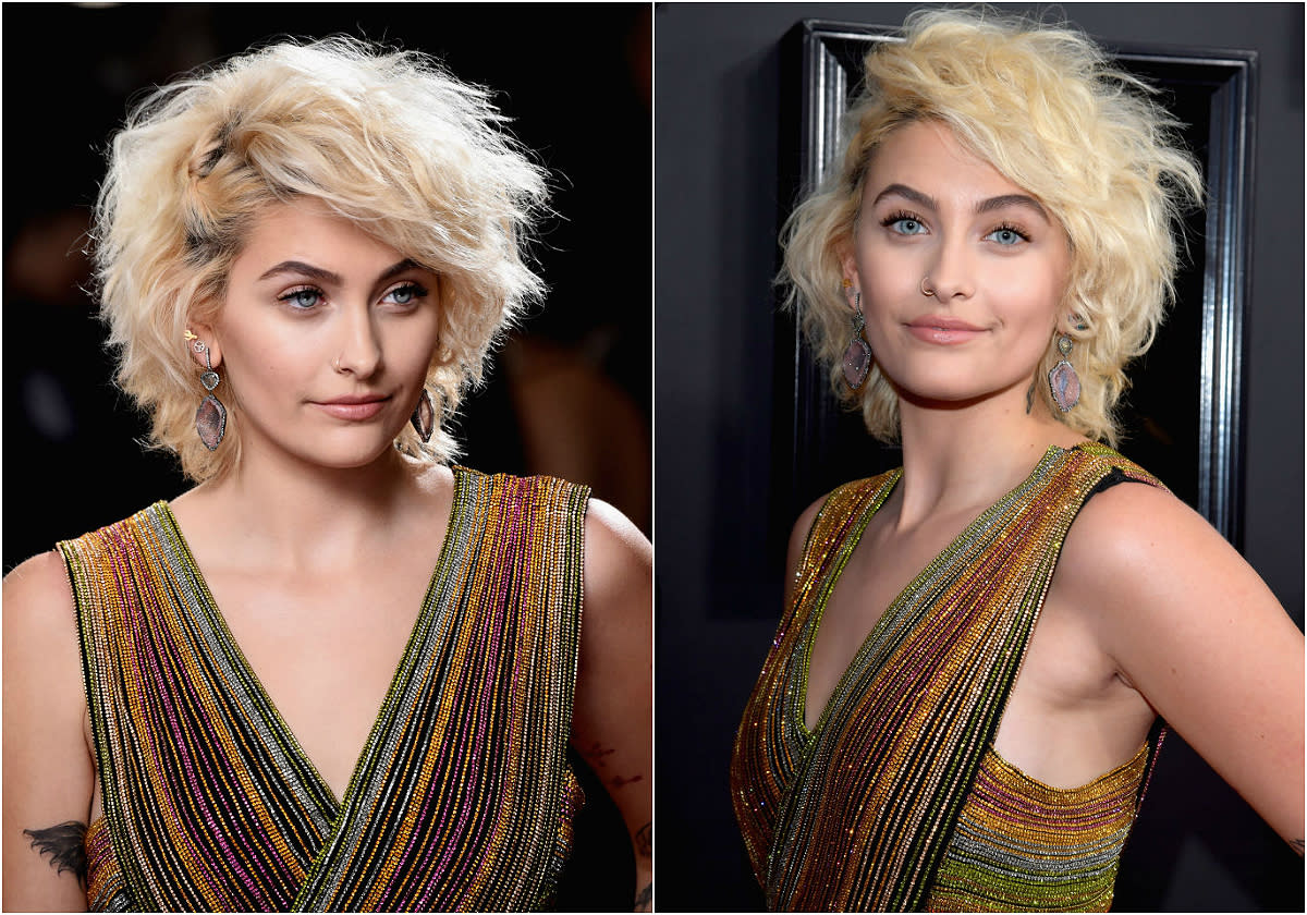 Paris Jackson at the 59th Grammy Awards, Feb. 12, 2017 <em>(Photos: Getty) </em>