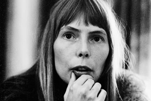 Joni Mitchell Posed In Amsterdam - Credit:  Gijsbert Hanekroot/Redferns