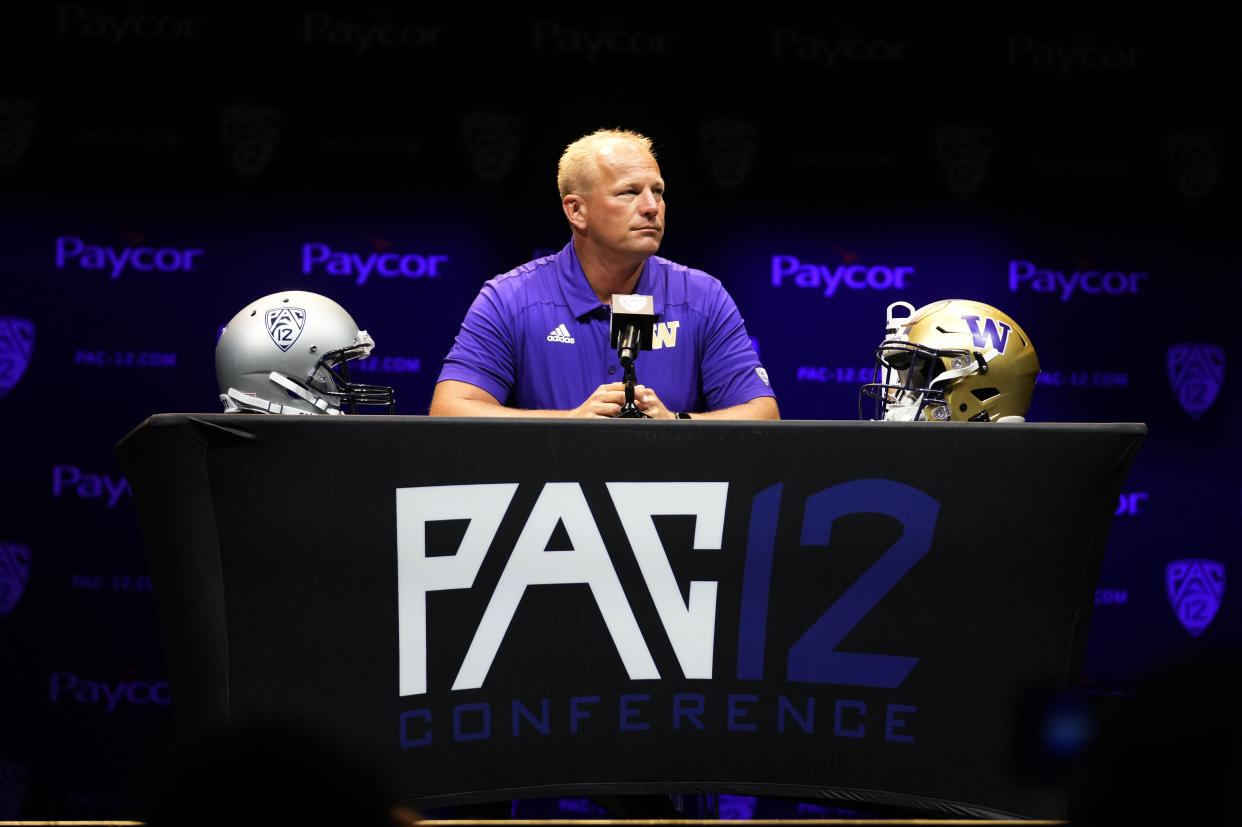 Washington's Kalen Deboer is yet another new head coach in the conference, and he'll have a big task of turning around a team that struggled mightily last year. (Keith Birmingham/MediaNews Group/Pasadena Star-News via Getty Images)