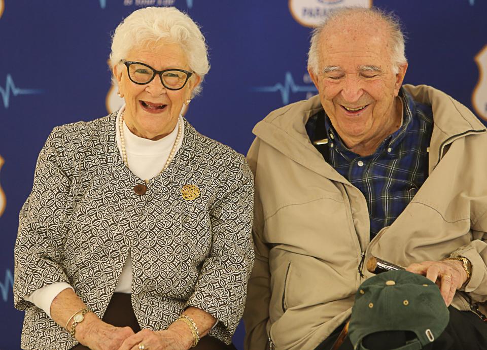 Jacqueline Del Campo with her husband Francis Gioffre at a reunion event on Tuesday March 21, 2023 at St. Mary of the Assumption Church in Hockessin, Delaware.