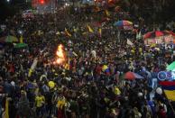 Protest against sexual assault by the police and the excess of public force, in Bogota