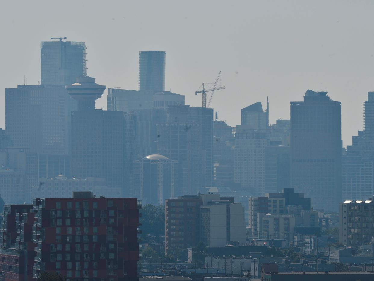 Vancouver’s skyline sizzling in the unseasonal heatwave (Jennifer Gauthier/Reuters)
