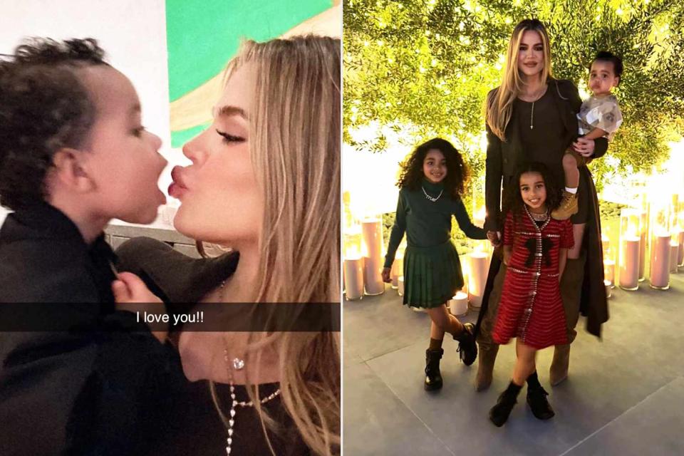 <p>Khloe Kardashian/Snapchat</p> Khloé Kardashian shares scenes with family on Thanksgiving.