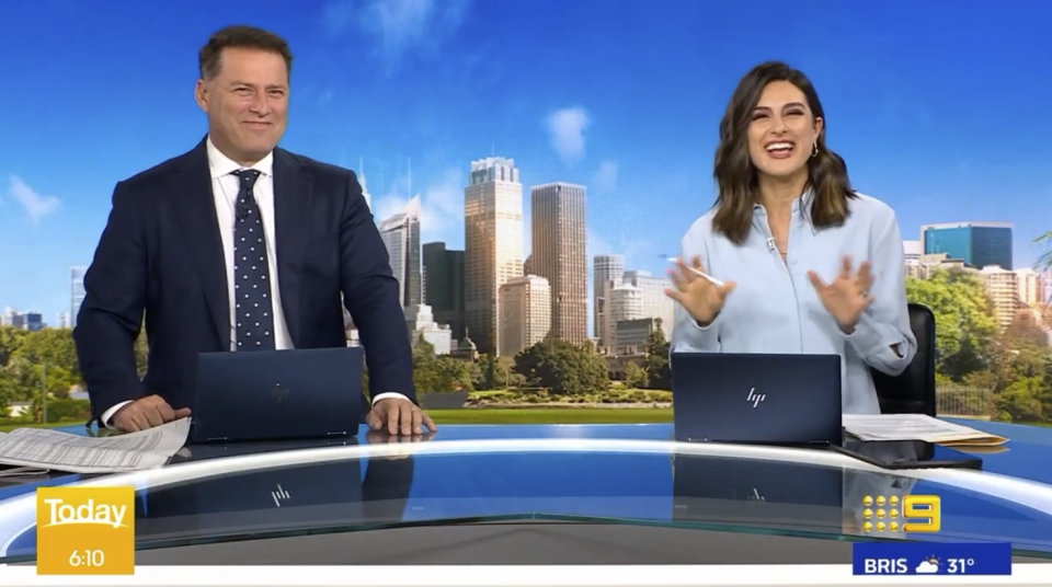 Karl Stefanovic and Sarah Abo