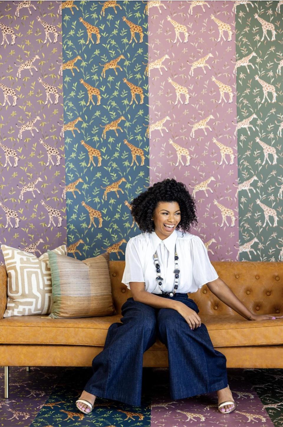 Amber Guyton and Mitchell Black teamed up for the Atlanta designer’s first-ever wallpaper collection