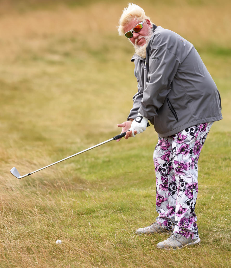 John Daly's skull pants at the 150th British Open Championship