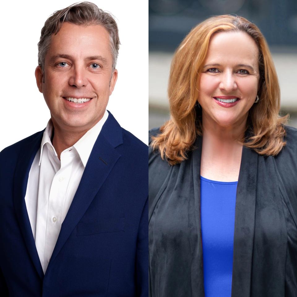 2022 Republican and Democratic candidates for Tennessee congressional District 5: Andy Ogles (R) and Heidi Cambpell (D)