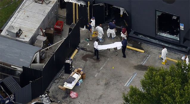 Detective begin the investigation at Pulse nightclub. Photo: Reuters