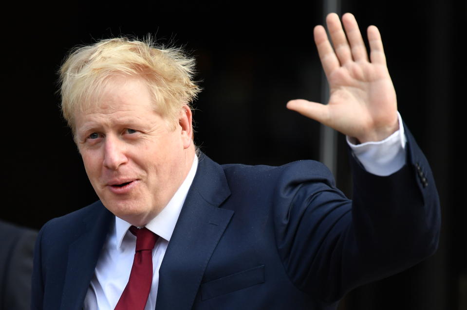 MANCHESTER, ENGLAND - SEPTEMBER 30: UK Prime Minister, Boris Johnson arrives ahead of day two of the 2019 Conservative Party Conference at Manchester Central on September 30, 2019 in Manchester, England. Despite Parliament voting against a government motion to award a recess, the Conservative Party Conference still goes ahead. Parliament will continue with its business for the duration. (Photo by Jeff J Mitchell/Getty Images)