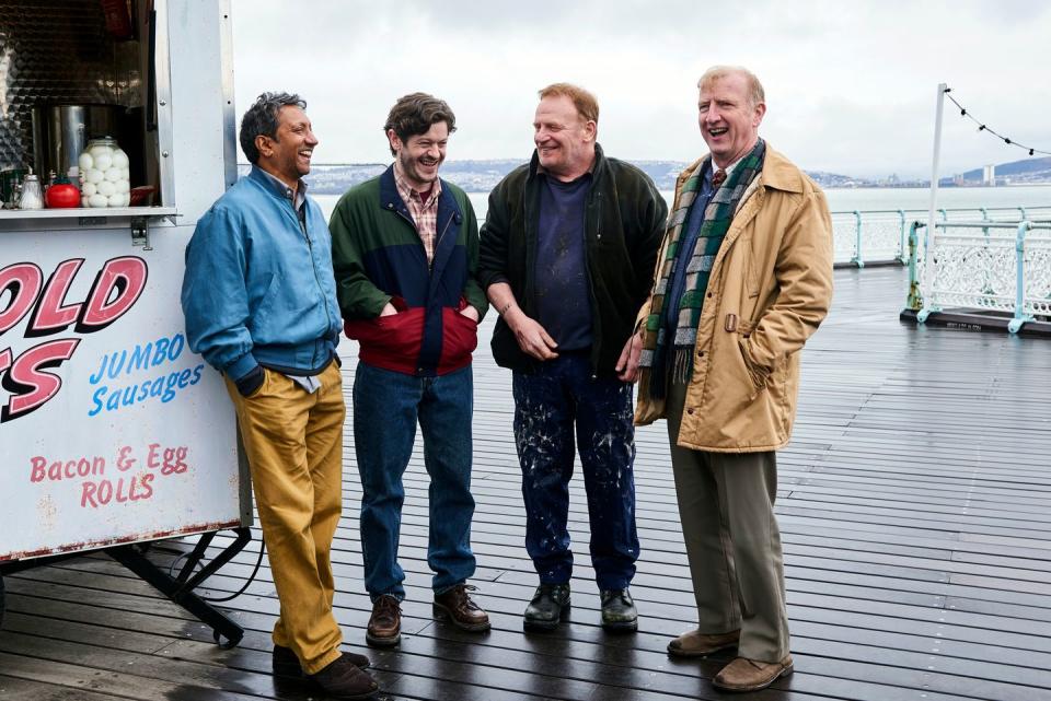 phaldut sharma, iwan rheon, mark lewis jones, steffan rhodri, men up