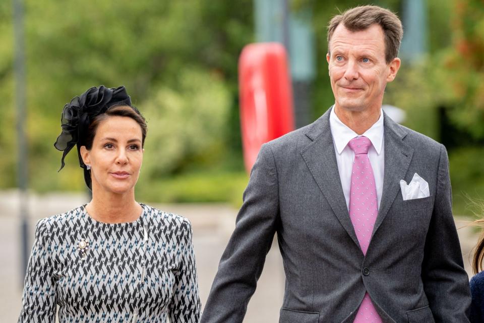 Point de Vue Out Mandatory Credit: Photo by Shutterstock (13382908ao) Prince Joachim and Princess Marie of Denmark attending a lunch reception at The Royal Yacht Dannebrog for the Queen her 50th Jubilee of Government in Copenhagen. Lunch reception at The Royal Yacht Dannebrog, Copenhagen, Denmark - 11 Sep 2022