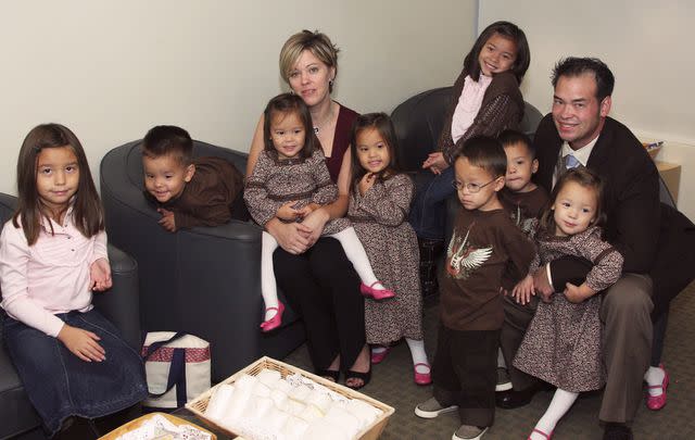 <p>Heidi Gutman/NBC NewsWire</p> Jon and Kate Gosselin with their eight children in 2007