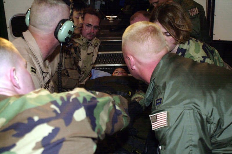 On April 1, 2003, U.S. Marines rescued Pfc. Jessica Lynch, 19, who had been held prisoner in Iraq since an ambush on March 23. File Photo courtesy of the U.S. Air Force