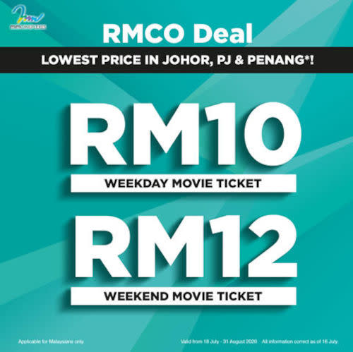 A new promotion by mmCineplexes introduces the lowest ticket price in Johor, PJ and Penang.