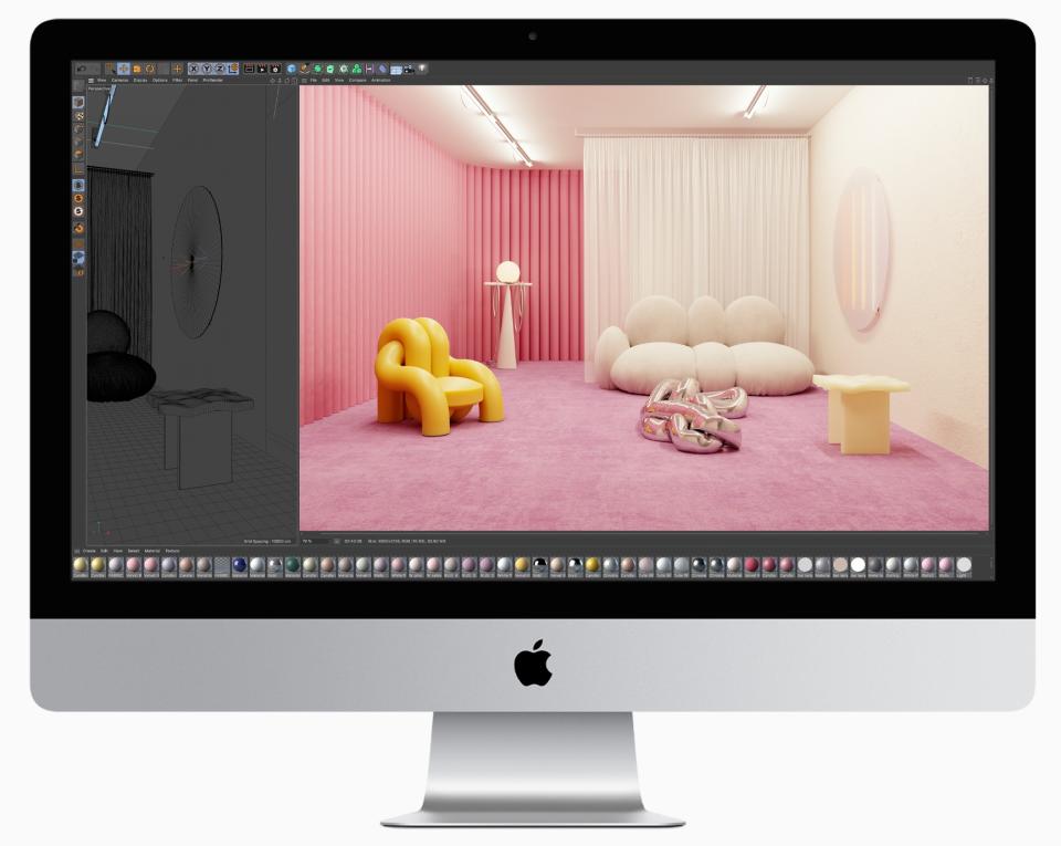 Apple's iMac 27-inch offers a slew of high-powered Intel processors and can pack a whopping 128GB of RAM. It's a beast. (Image: Apple)