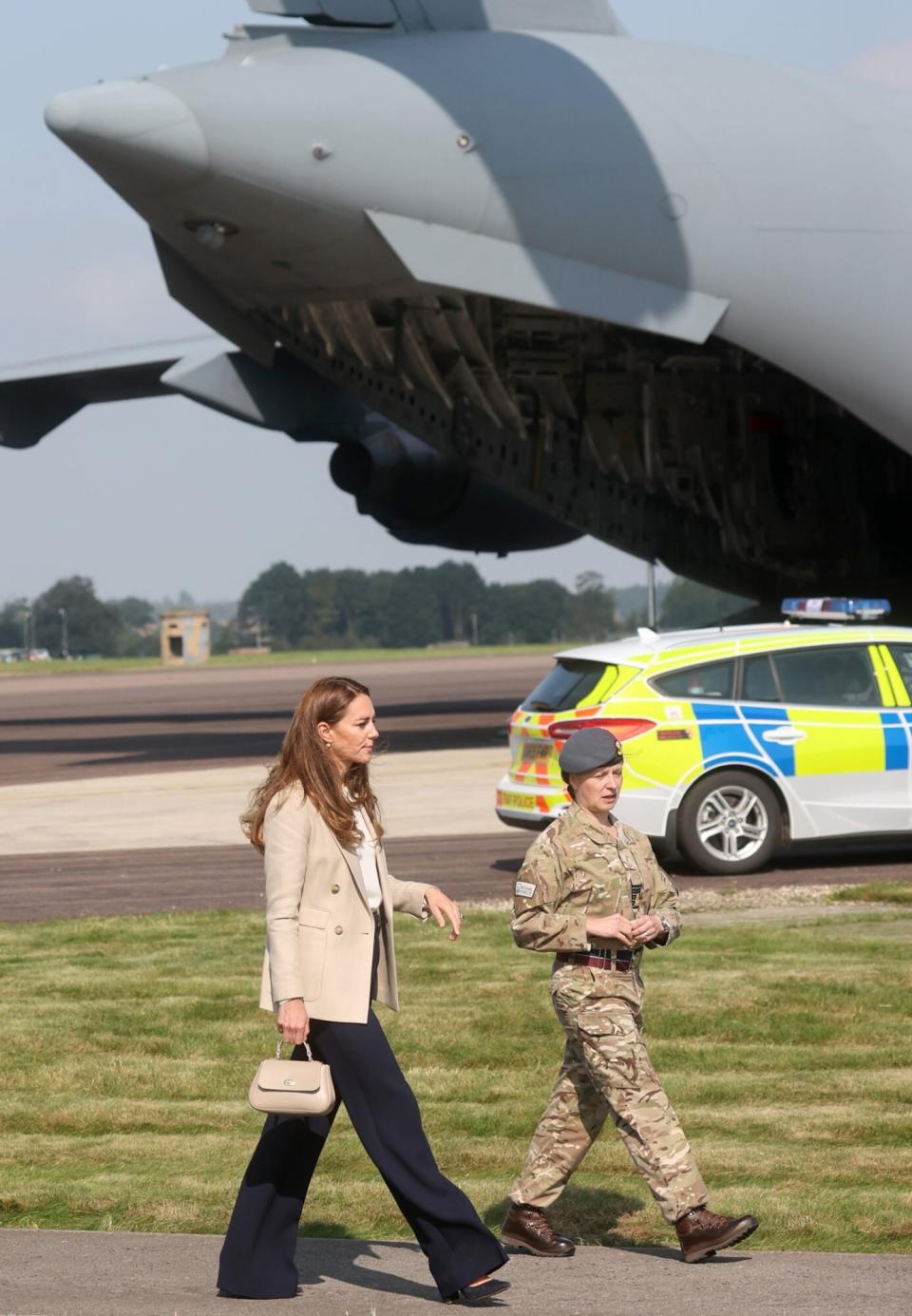 The Duchess Of Cambridge Meets Those Involved In The Evacuation Of Afghanistan