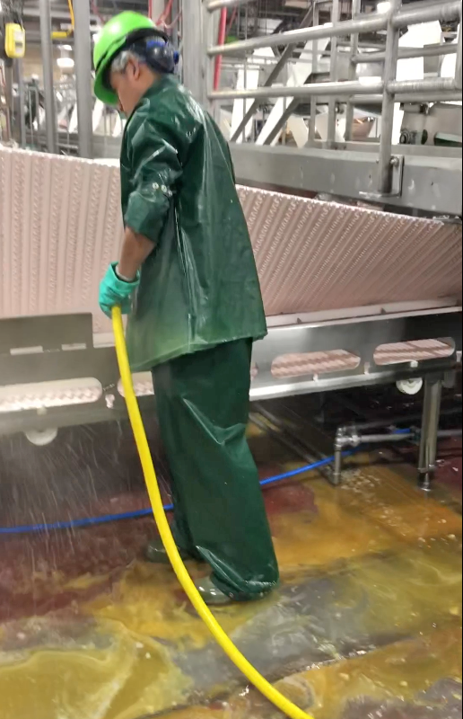 A worker at the JBS Foods plant in Grand Island, Neb. (Dept. of Labor)