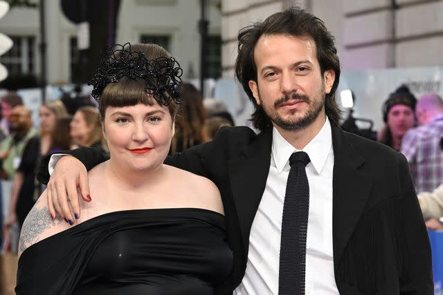 <p>Karwai Tang/WireImage</p> Lena Dunham and Luis Felber in 2022