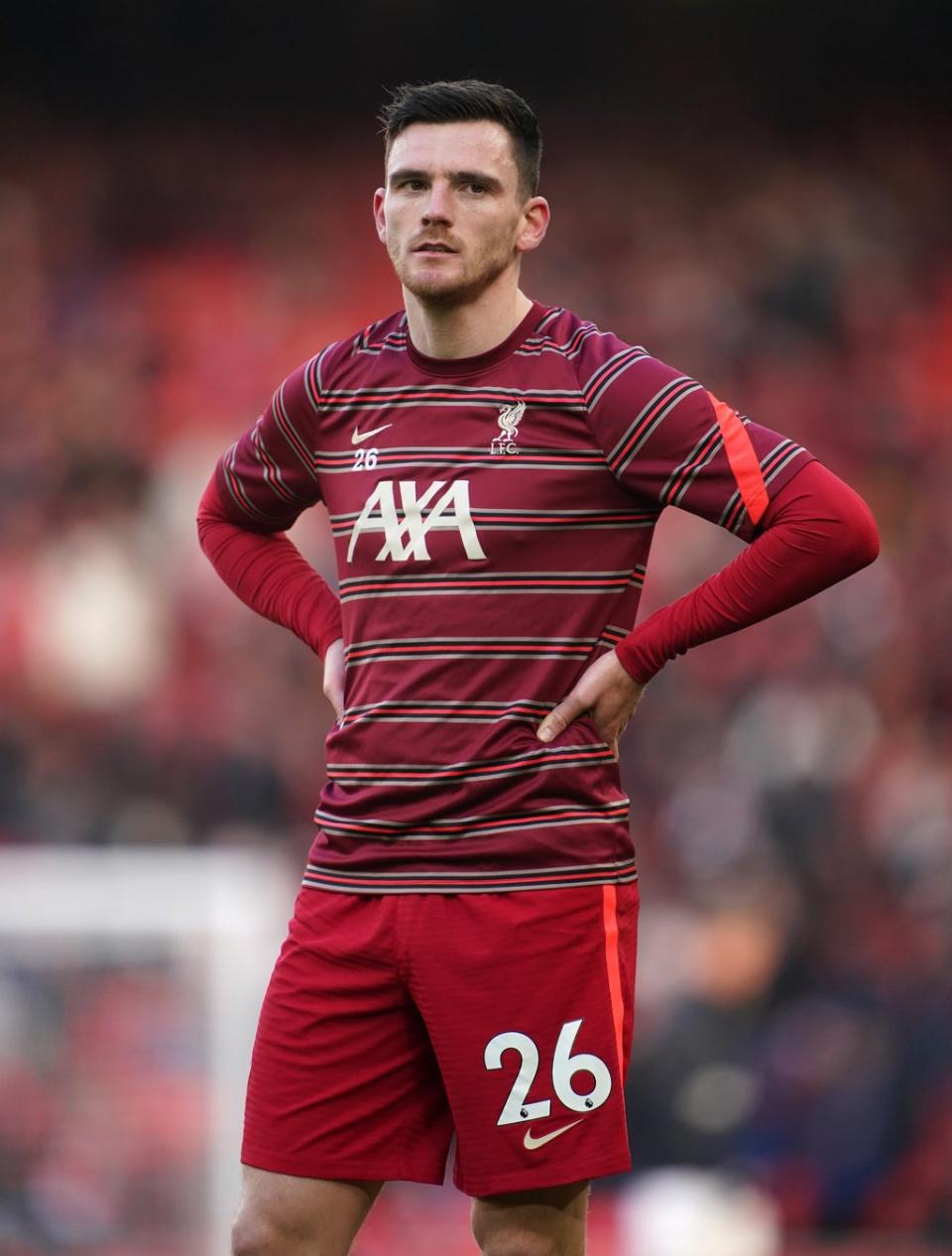 Liverpool defender Andy Robertson insists an unprecedented quadruple is not a topic of discussion within the dressing room (Peter Byrne/PA) (PA Wire)