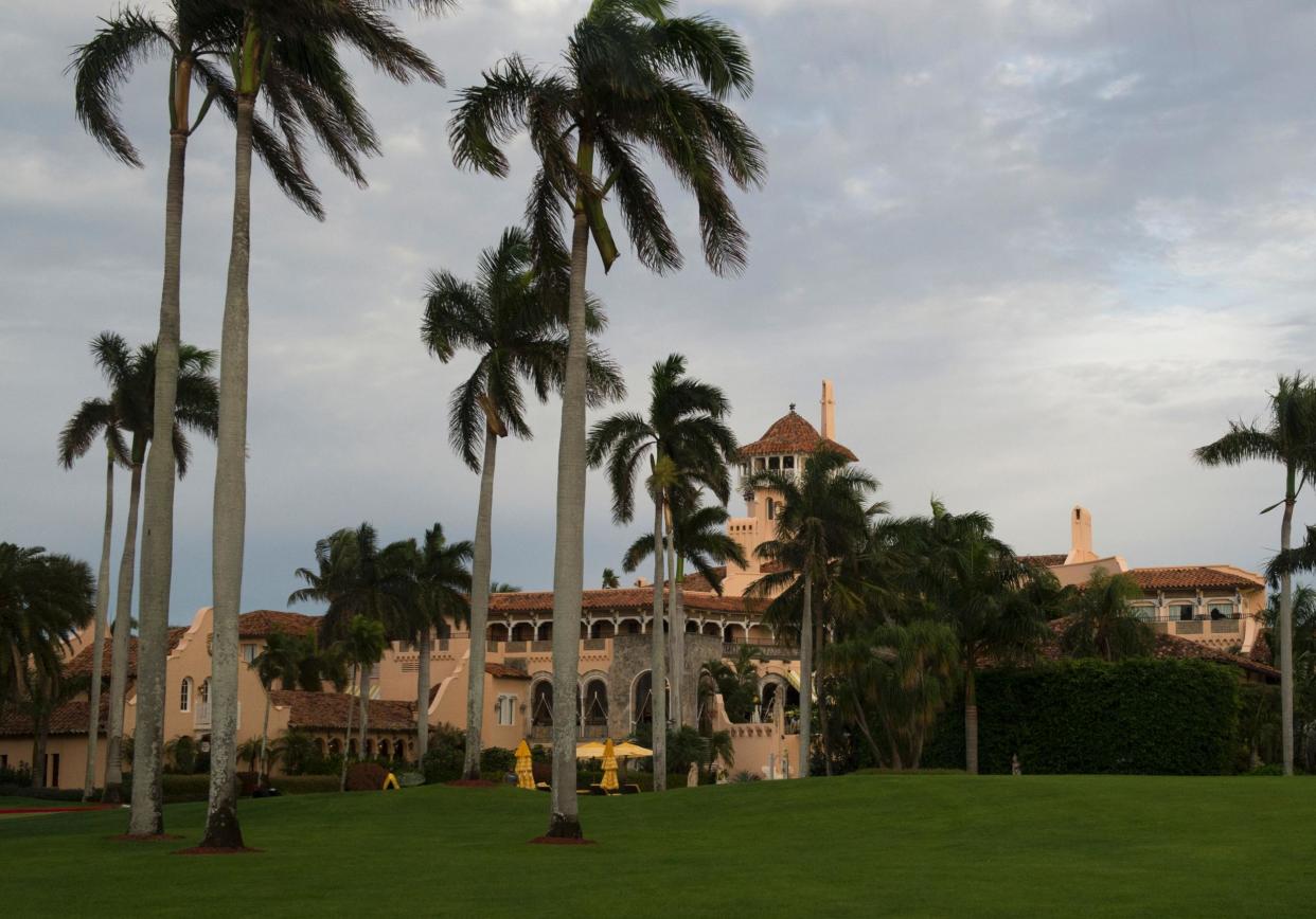 Mr Trump's Palm Beach resort could be partially submerged as water rises: DON EMMERT/AFP/Getty Images