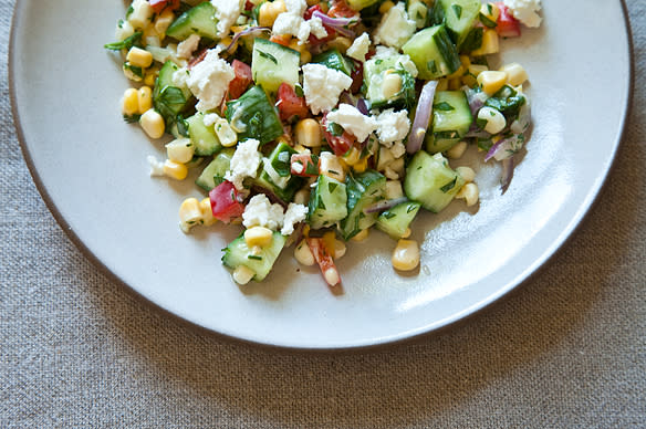 Dilled, Crunchy Sweet Corn Salad with Buttermilk Dressing