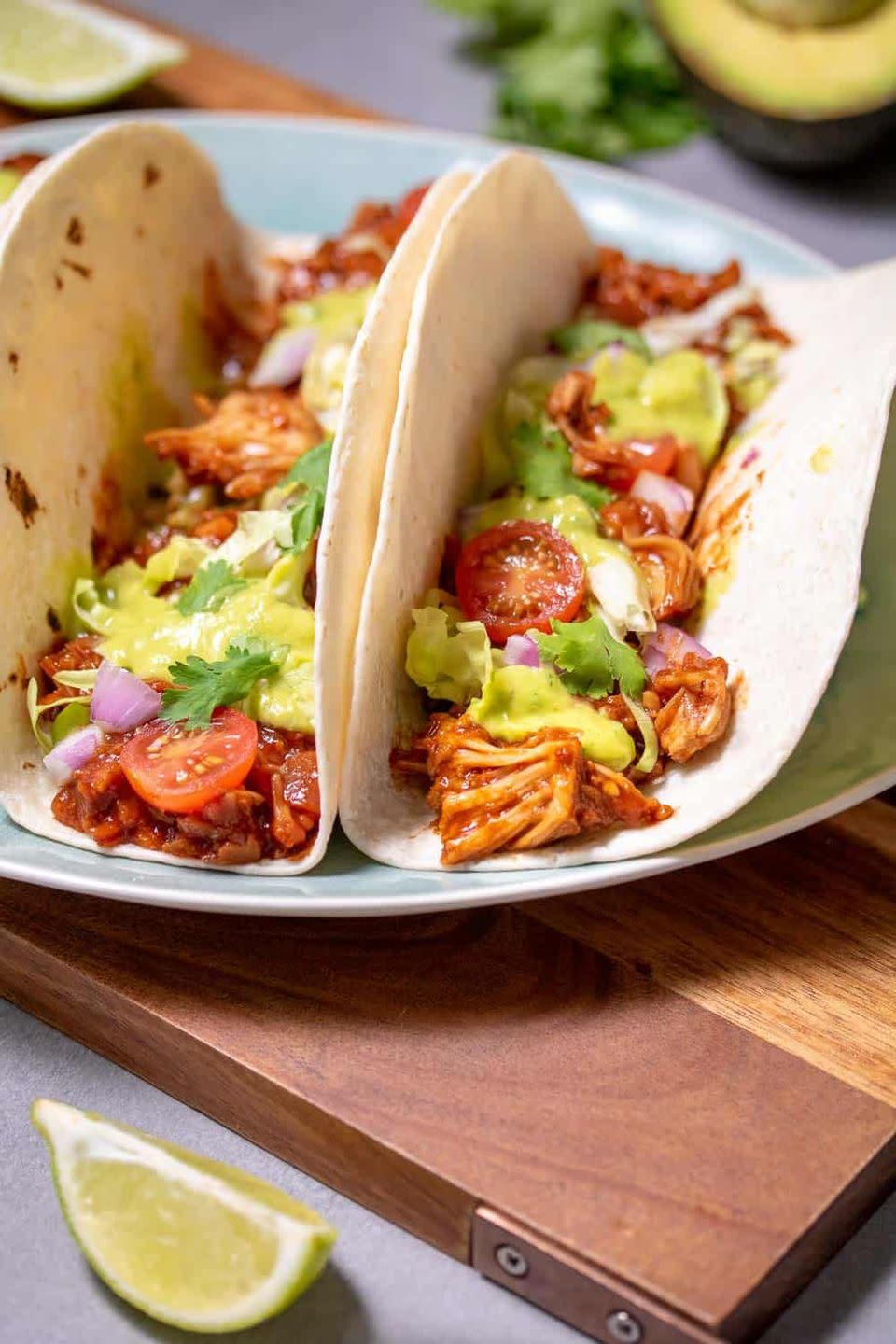 Instant Pot Vegan BBQ Jackfruit Tacos