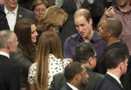 <p>The British royals also managed to meet America's royals when they ran into Beyoncé and JAY-Z at a Brooklyn Nets game. </p>